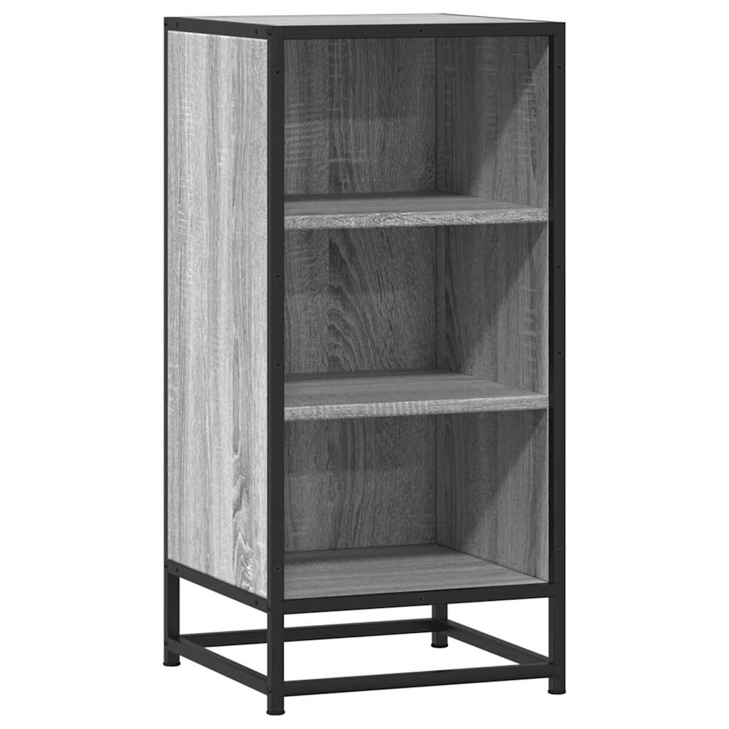 Dressoir 35,5x35x76 cm bewerkt hout en metaal grijs sonoma