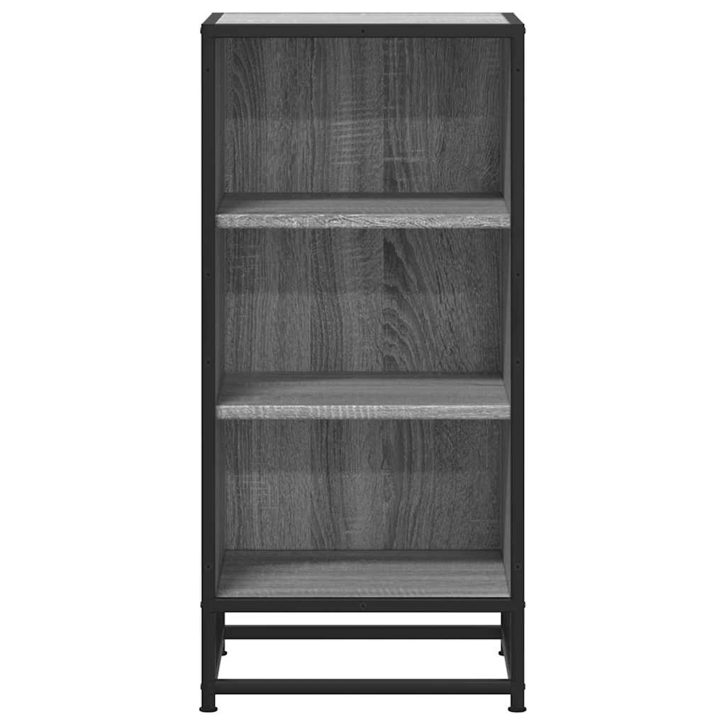 Dressoir 35,5x35x76 cm bewerkt hout en metaal grijs sonoma