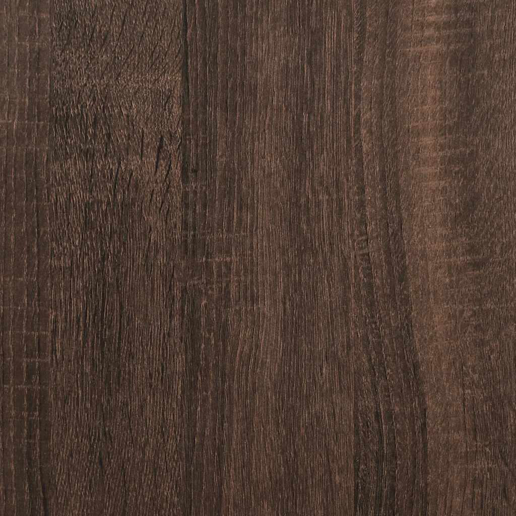 Dressoir 35,5x35x76 cm bewerkt hout en metaal bruin eikenkleur