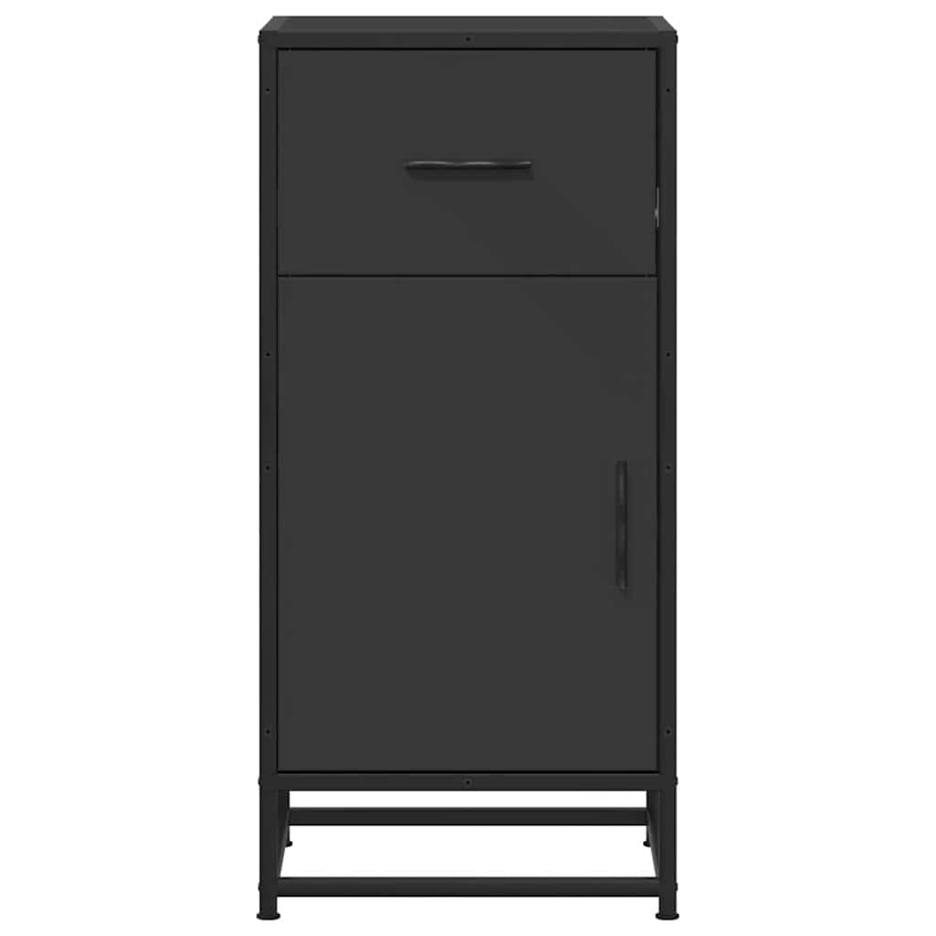 Dressoir 35,5x35x76 cm bewerkt hout en metaal zwart