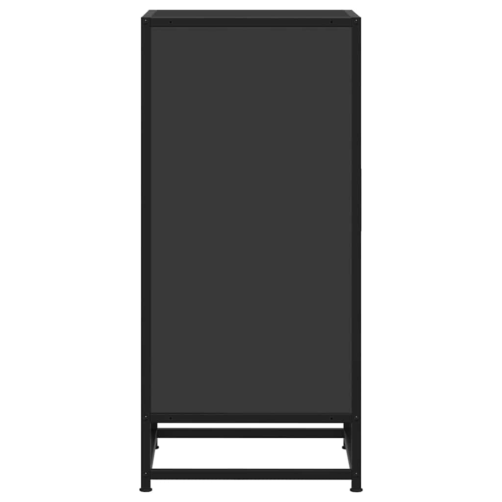 Dressoir 35,5x35x76 cm bewerkt hout en metaal zwart