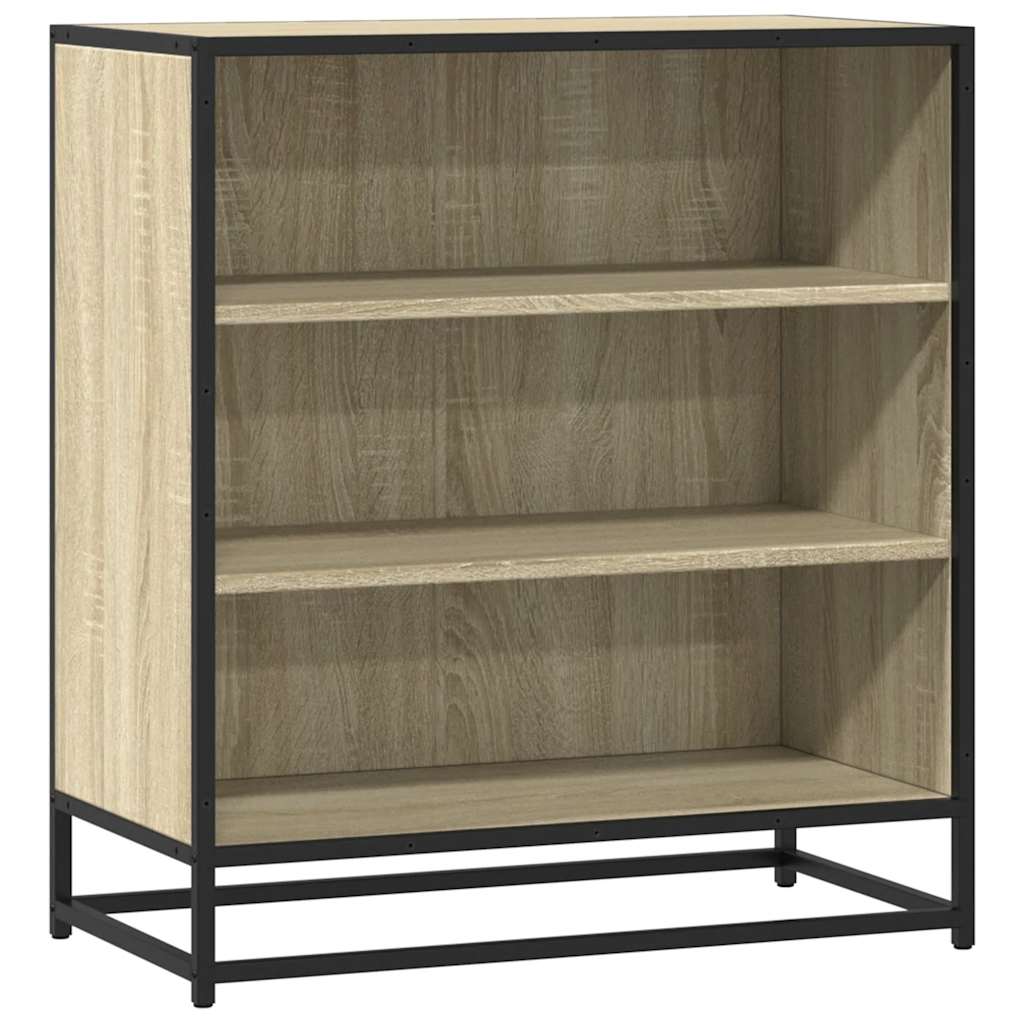Dressoir 68x35x76 cm bewerkt hout en metaal sonoma eikenkleur