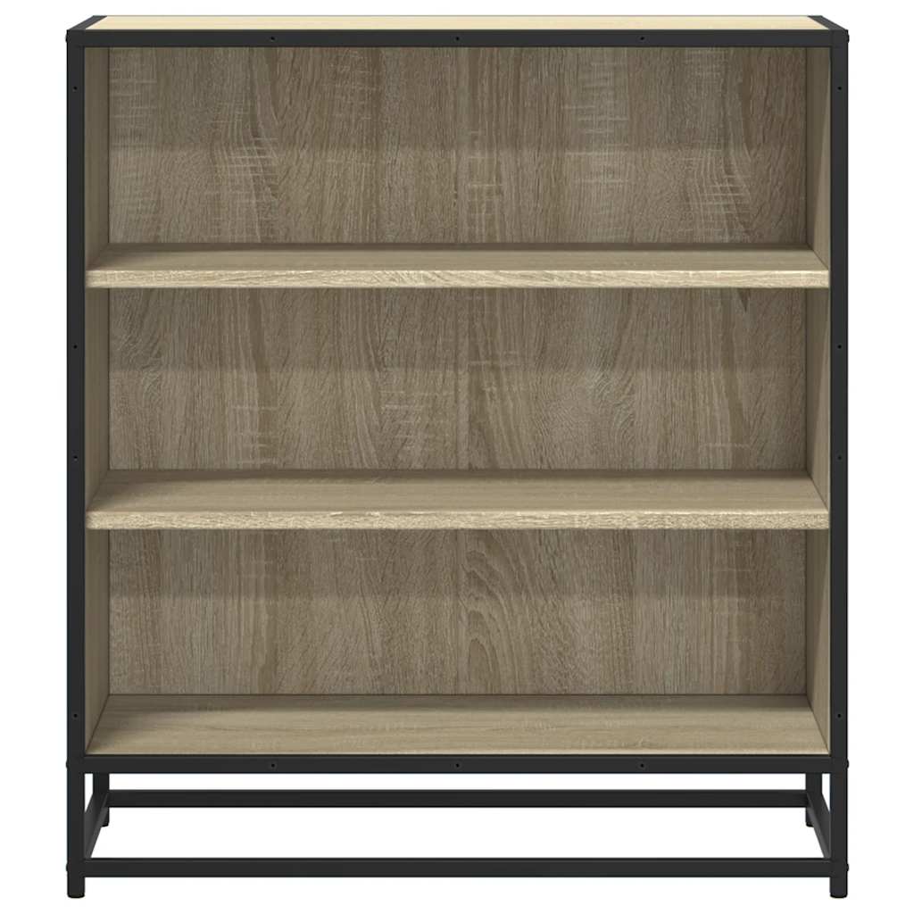 Dressoir 68x35x76 cm bewerkt hout en metaal sonoma eikenkleur