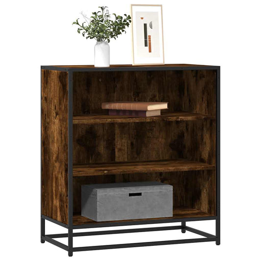 Dressoir 68x35x76 cm bewerkt hout en metaal gerookt eiken