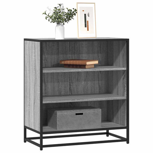 Dressoir 68x35x76 cm bewerkt hout en metaal grijs sonoma