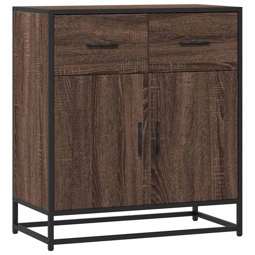 Dressoir 68x35x76 cm bewerkt hout bruin eikenkleur