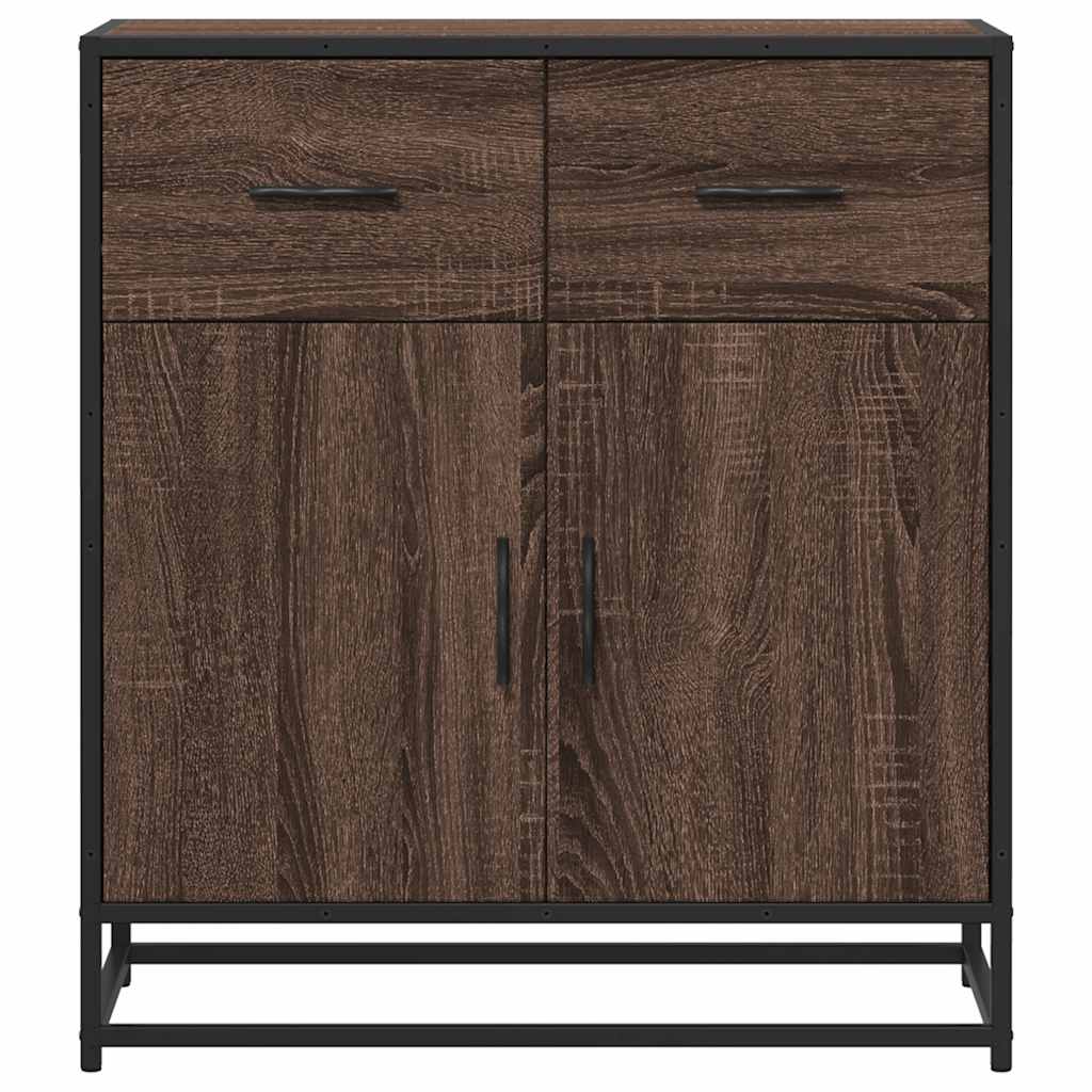 Dressoir 68x35x76 cm bewerkt hout bruin eikenkleur