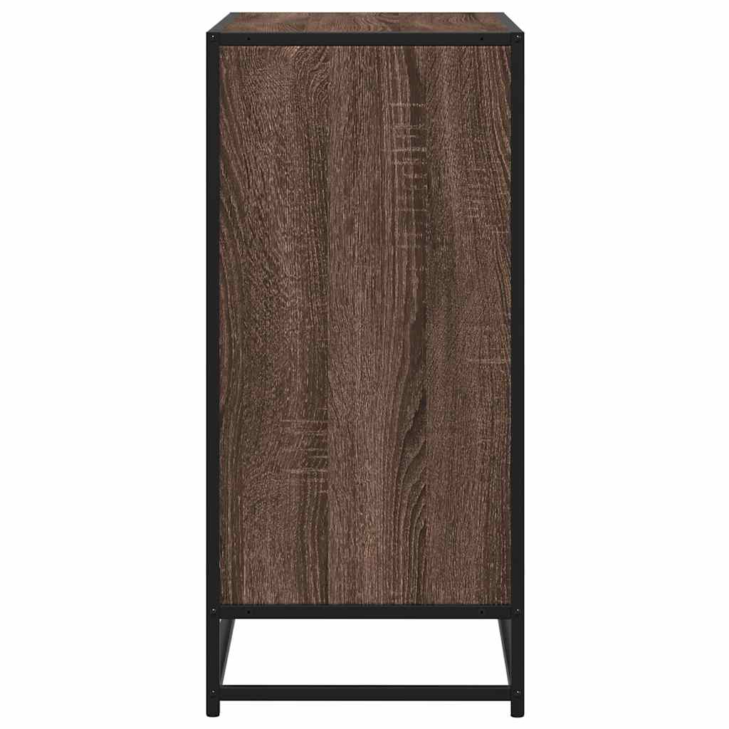 Dressoir 68x35x76 cm bewerkt hout bruin eikenkleur
