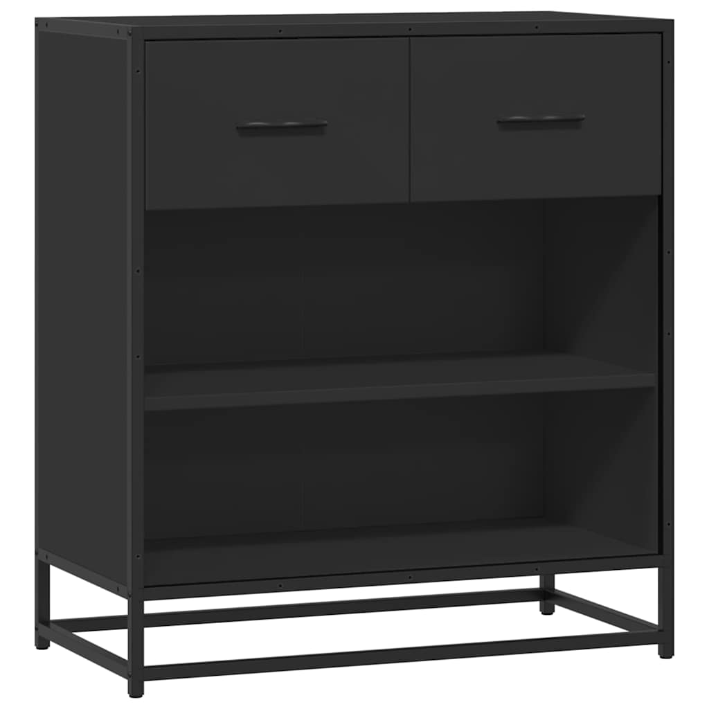 Dressoir 68x35x76 cm bewerkt hout zwart