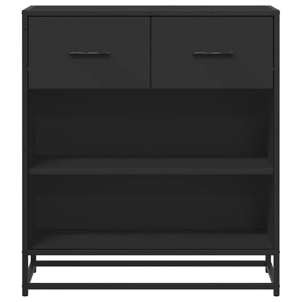 Dressoir 68x35x76 cm bewerkt hout zwart