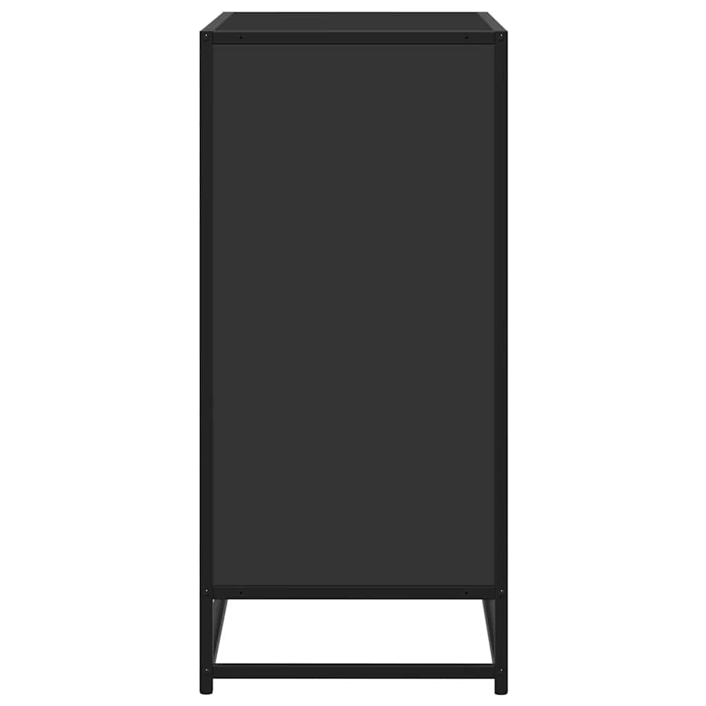 Dressoir 68x35x76 cm bewerkt hout zwart