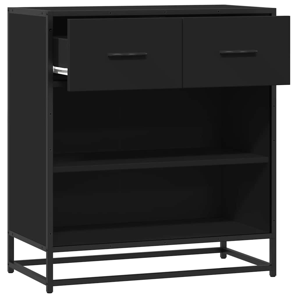 Dressoir 68x35x76 cm bewerkt hout zwart