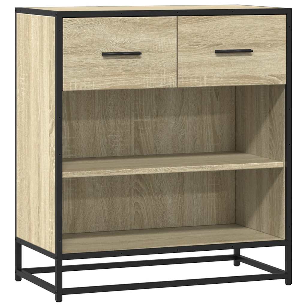 Dressoir 68x35x76 cm bewerkt hout sonoma eikenkleurig