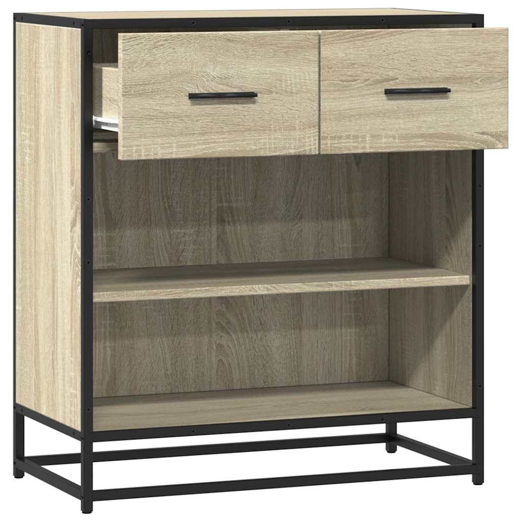 Dressoir 68x35x76 cm bewerkt hout sonoma eikenkleurig