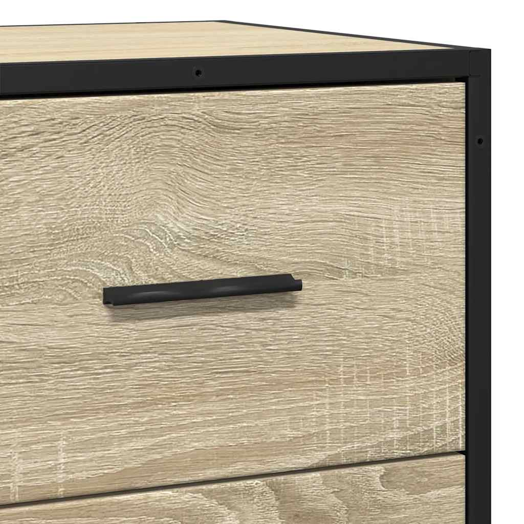Dressoir 68x35x76 cm bewerkt hout sonoma eikenkleurig
