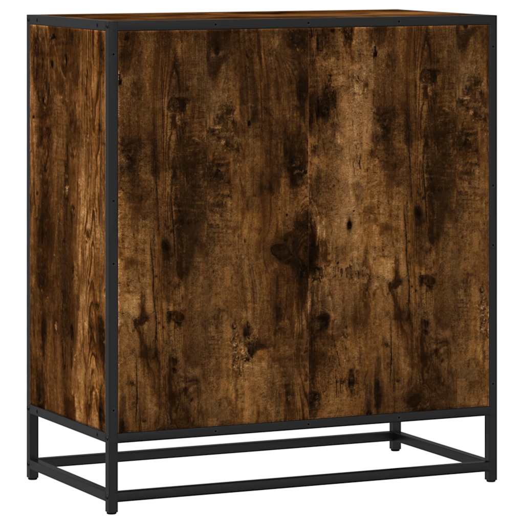 Dressoir 68x35x76 cm bewerkt hout gerookt eikenkleurig