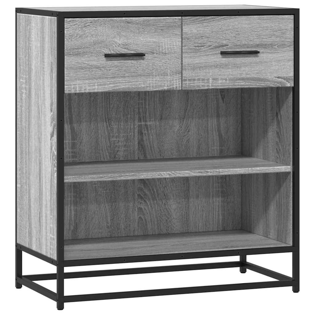 Dressoir 68x35x76 cm bewerkt hout grijs sonoma eikenkleurig