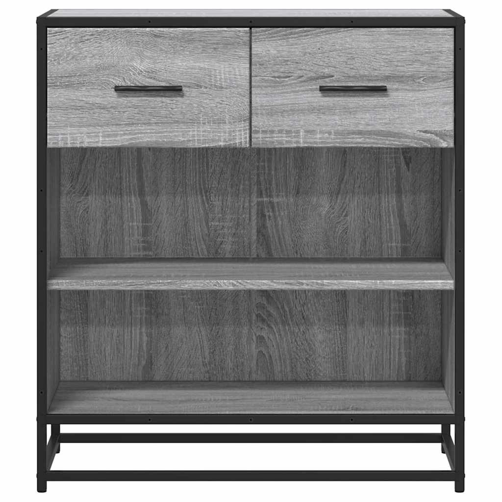 Dressoir 68x35x76 cm bewerkt hout grijs sonoma eikenkleurig
