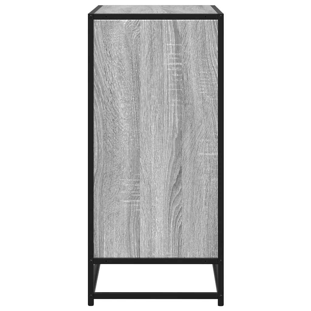 Dressoir 68x35x76 cm bewerkt hout grijs sonoma eikenkleurig