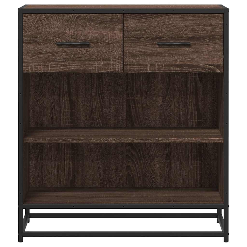 Dressoir 68x35x76 cm bewerkt hout bruin eikenkleur