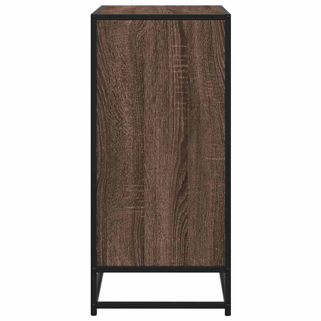 Dressoir 68x35x76 cm bewerkt hout bruin eikenkleur
