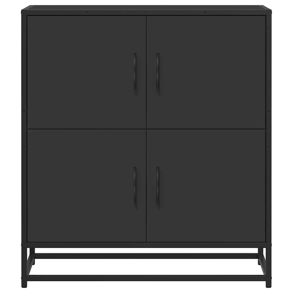 Dressoir 68x35x76 cm bewerkt hout zwart