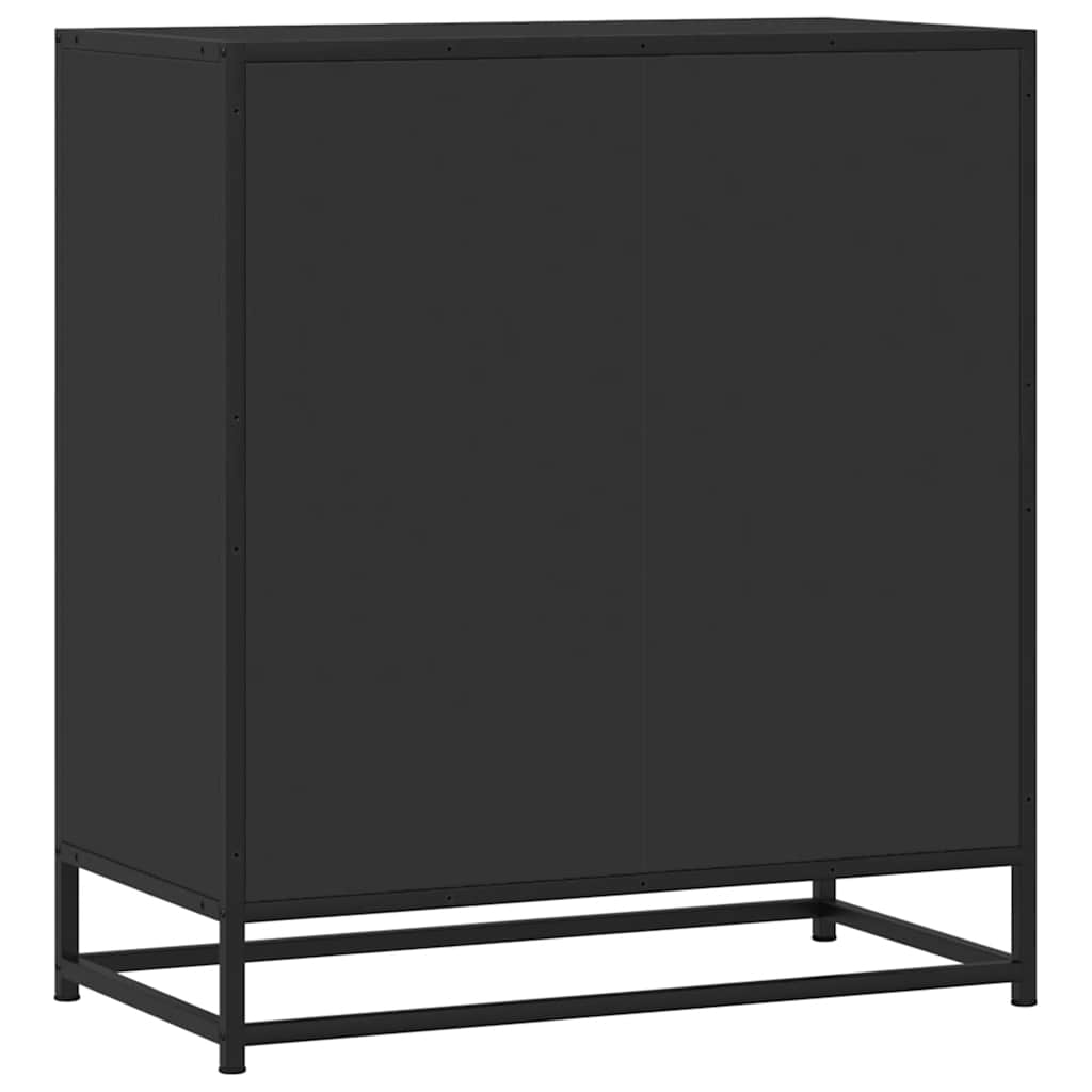 Dressoir 68x35x76 cm bewerkt hout zwart