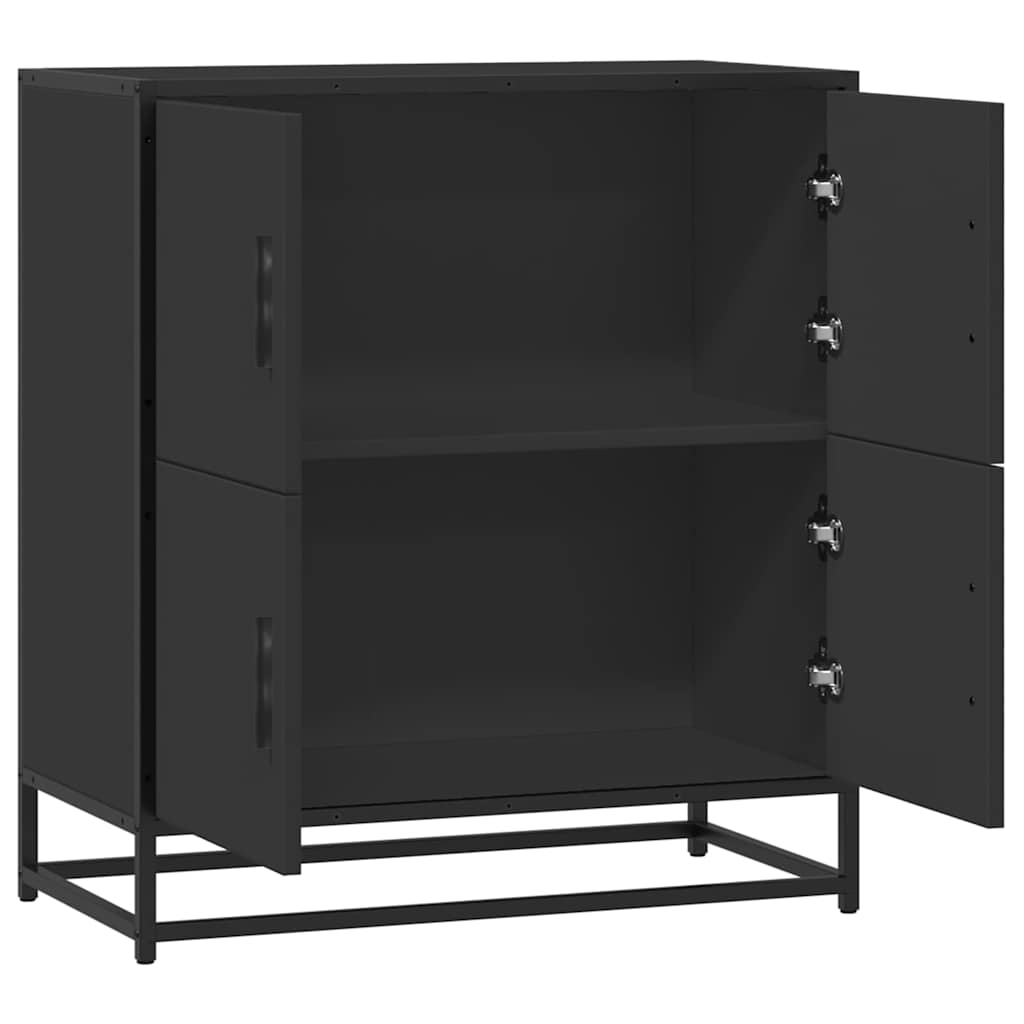 Dressoir 68x35x76 cm bewerkt hout zwart