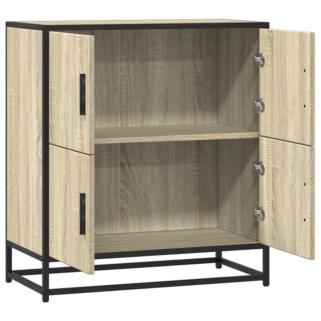 Dressoir 68x35x76 cm bewerkt hout sonoma eikenkleurig