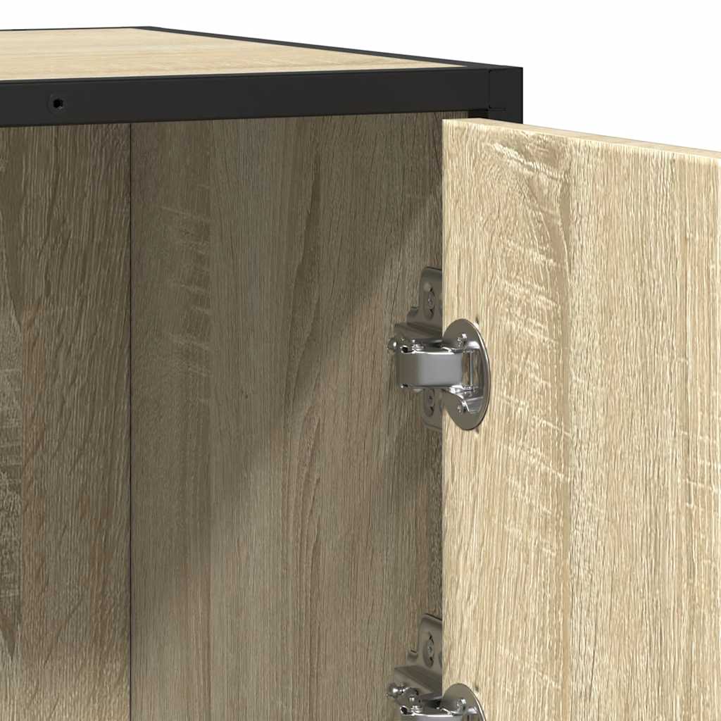 Dressoir 68x35x76 cm bewerkt hout sonoma eikenkleurig