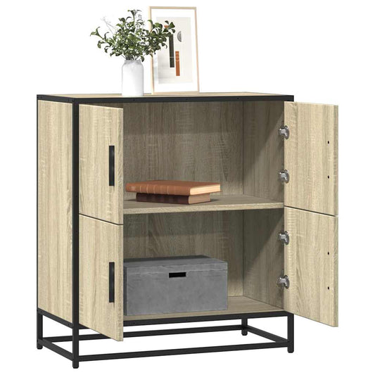 Dressoir 68x35x76 cm bewerkt hout sonoma eikenkleurig