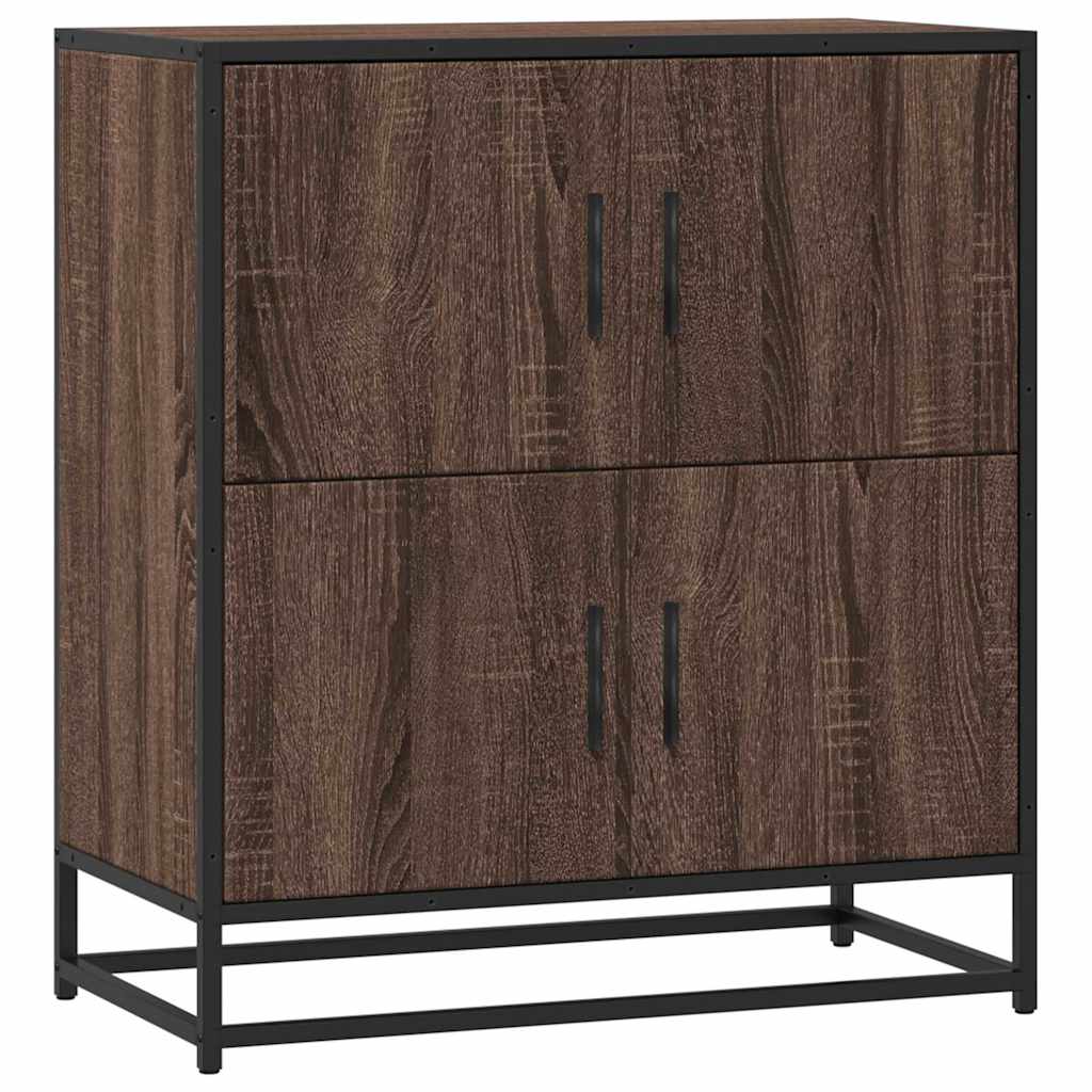 Dressoir 68x35x76 cm bewerkt hout bruin eikenkleur