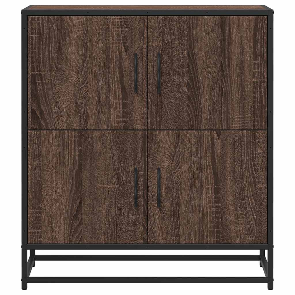 Dressoir 68x35x76 cm bewerkt hout bruin eikenkleur
