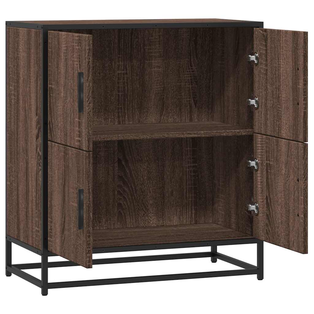 Dressoir 68x35x76 cm bewerkt hout bruin eikenkleur