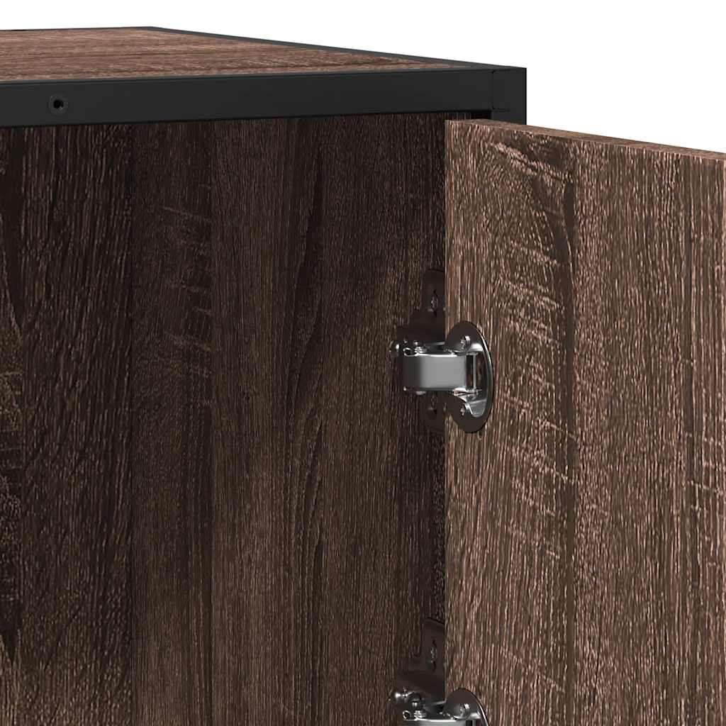 Dressoir 68x35x76 cm bewerkt hout bruin eikenkleur