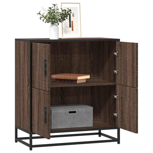 Dressoir 68x35x76 cm bewerkt hout bruin eikenkleur