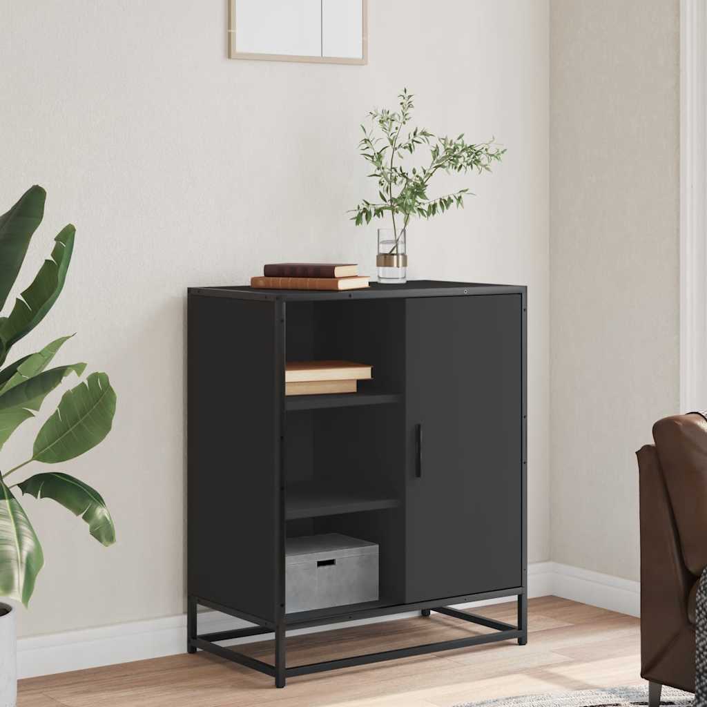 Dressoir 62x35x76 cm bewerkt hout zwart