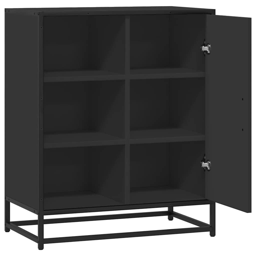 Dressoir 62x35x76 cm bewerkt hout zwart