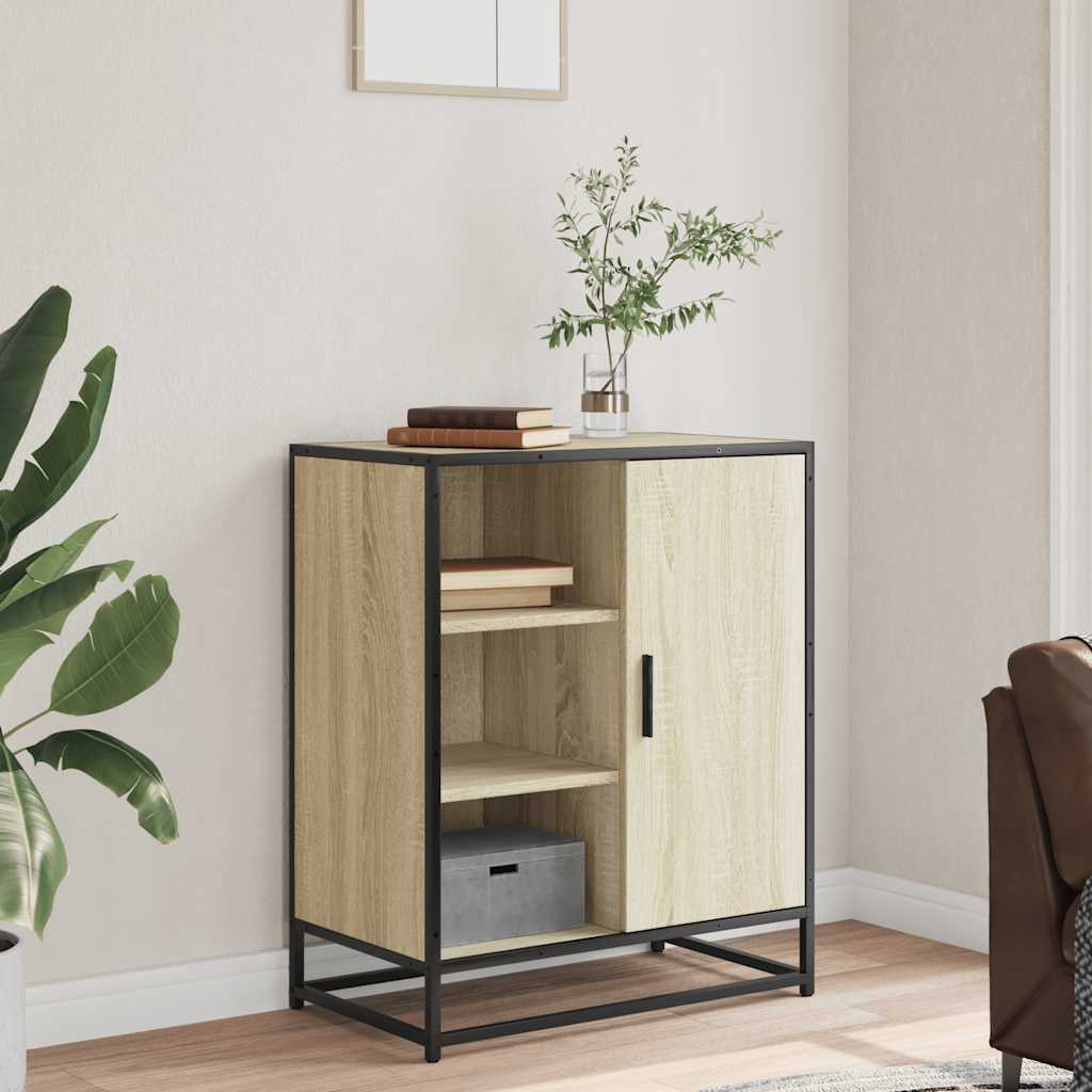 Dressoir 62x35x76 cm bewerkt hout sonoma eikenkleurig