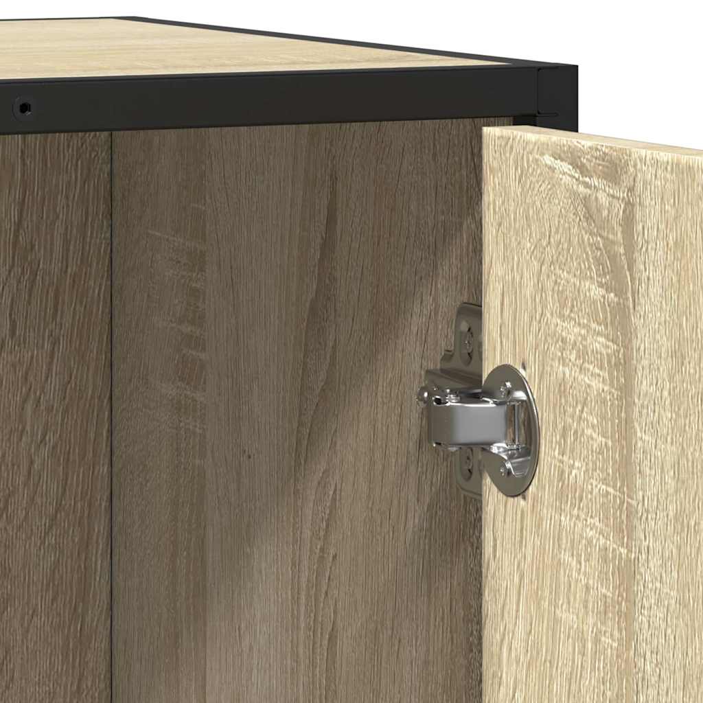 Dressoir 62x35x76 cm bewerkt hout sonoma eikenkleurig
