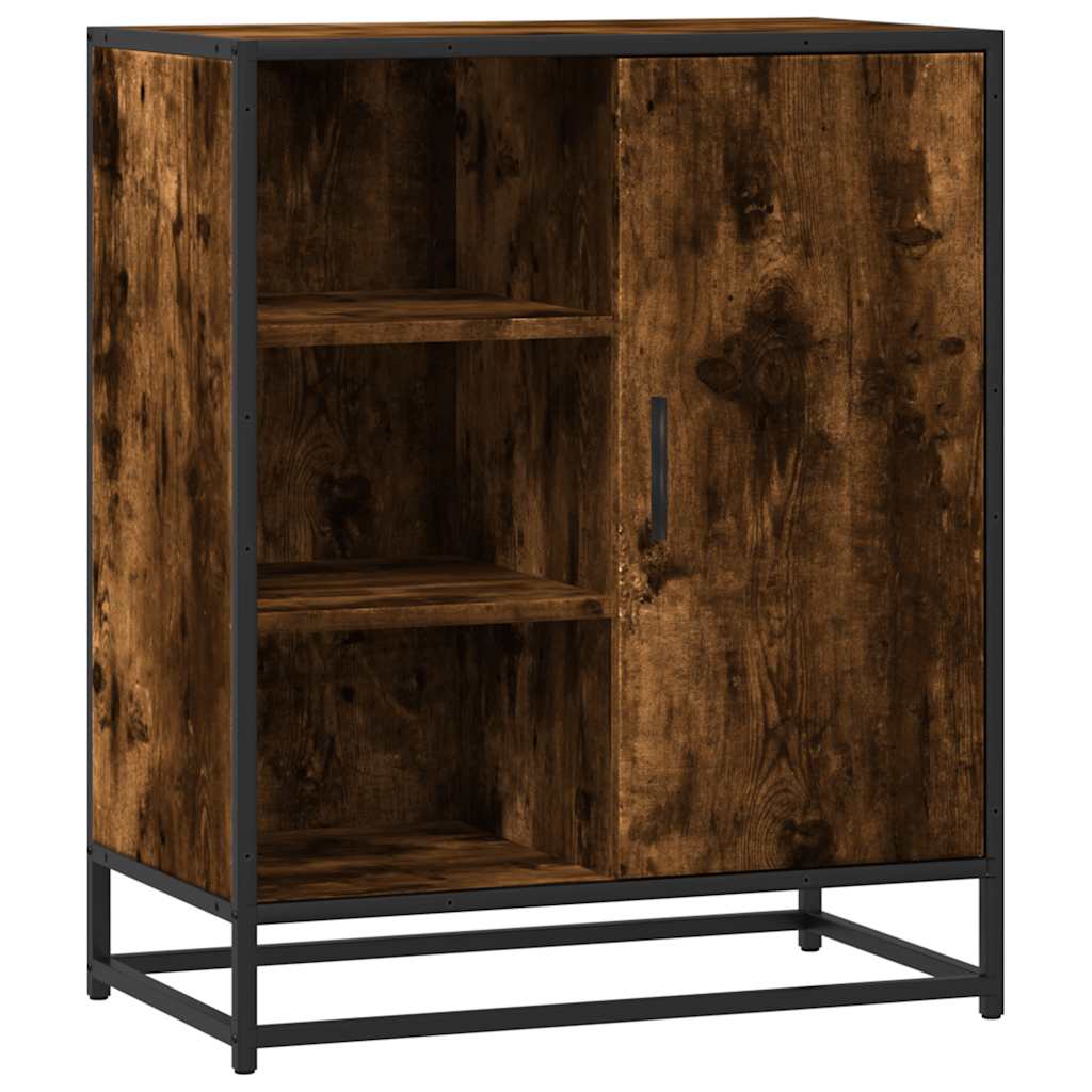 Dressoir 62x35x76 cm bewerkt hout gerookt eikenkleurig