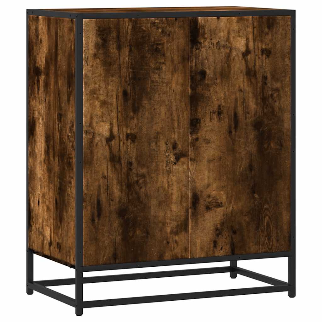 Dressoir 62x35x76 cm bewerkt hout gerookt eikenkleurig