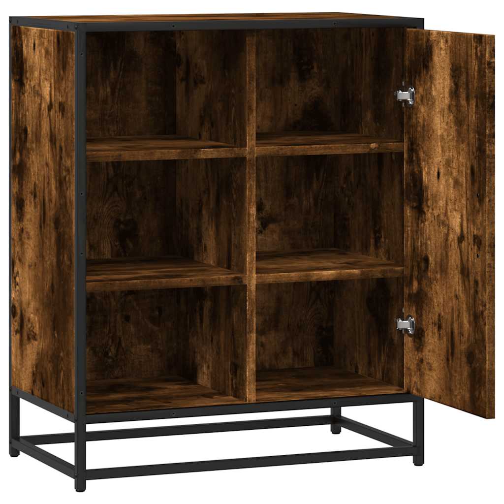 Dressoir 62x35x76 cm bewerkt hout gerookt eikenkleurig