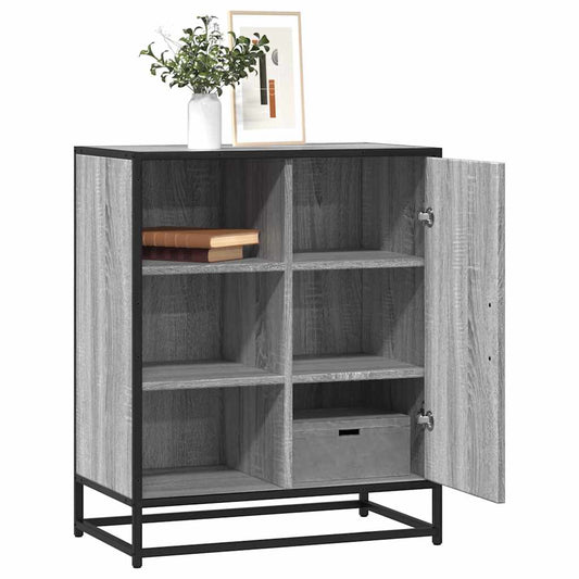 Dressoir 62x35x76 cm bewerkt hout grijs sonoma eikenkleurig