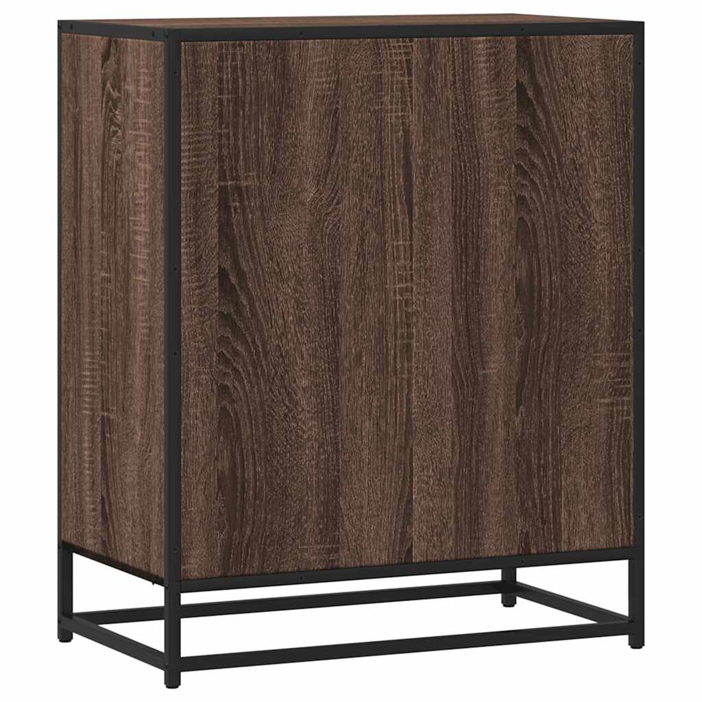 Dressoir 62x35x76 cm bewerkt hout bruin eikenkleur