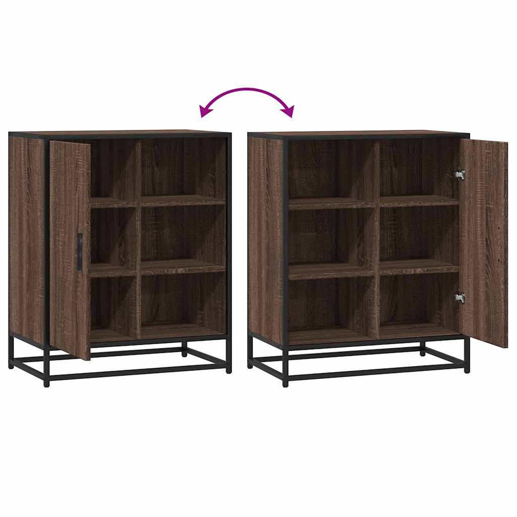 Dressoir 62x35x76 cm bewerkt hout bruin eikenkleur
