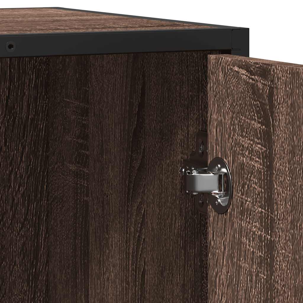 Dressoir 62x35x76 cm bewerkt hout bruin eikenkleur