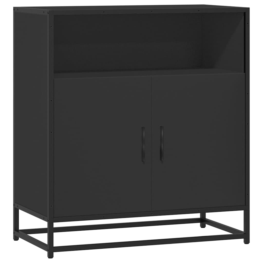 Dressoir 68x35x76 cm bewerkt hout zwart