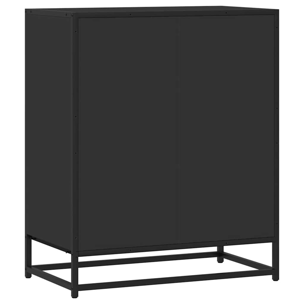 Dressoir 68x35x76 cm bewerkt hout zwart