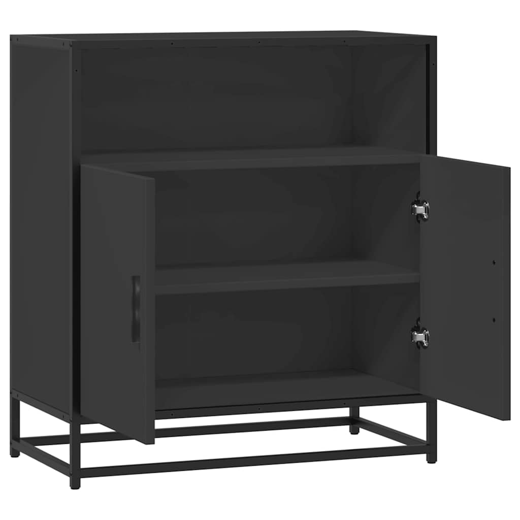 Dressoir 68x35x76 cm bewerkt hout zwart